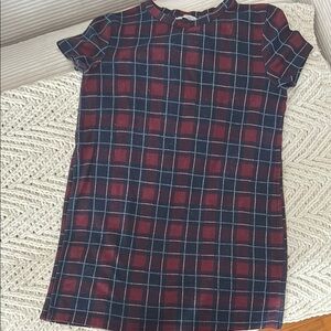 Long Zara Plaid Shirt With Side Cuts